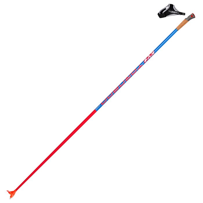 Лыжные палки KV+ (23P010J) Tornado Jr. (Карбон 30%) (синий/красный)