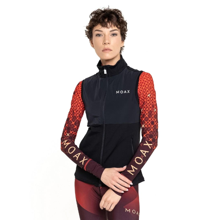 Жилет разминочный женский MOAX Force Wind (черный)