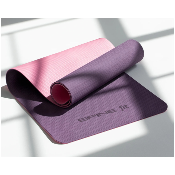 Коврик для йоги SPINE Fit TPE 6 мм. (фиолетовый)