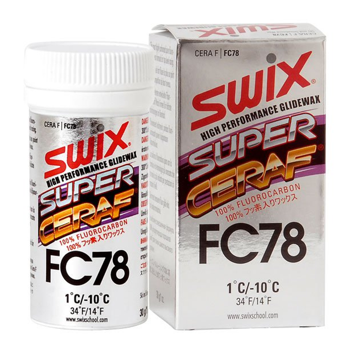Ускоритель SWIX Super Cera F FC78 (порошок, 100% фторуглерод) (+1°С -10°С) 30 г.