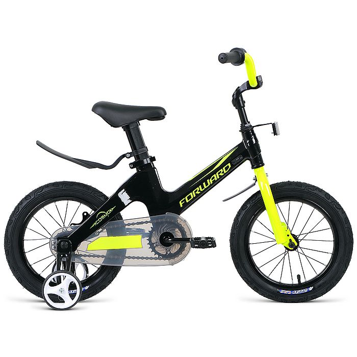 Велосипед FORWARD Cosmo 14 (черный/зеленый) (20-21)