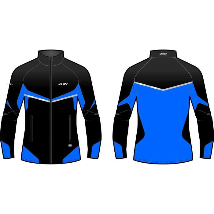 Куртка разминочная KV+ Premium Jacket (черный/синий)