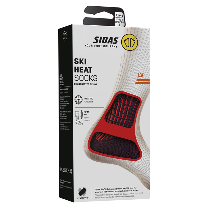 Носки с подогревом SIDAS Ski Heat LV (черный/красный)