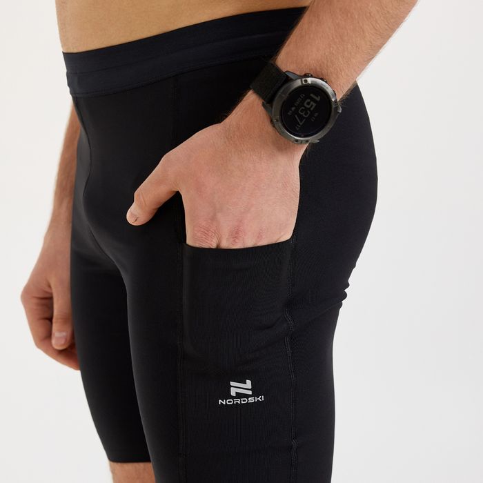 Шорты обтягивающие для бега NORDSKI Sprint (черный)