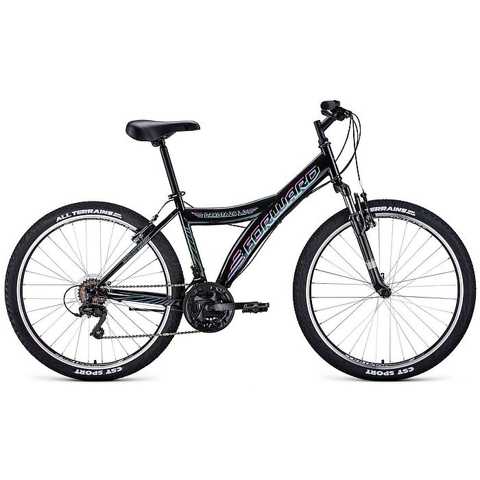 Велосипед FORWARD Dakota 26 2.0 (черный/голубой) (20-21)