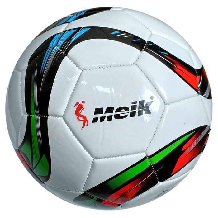 Мяч футбольный MEIK (4-слоя, TPU+PVC 3.0, 400 гр., машинная сшивка) (белый/черный)