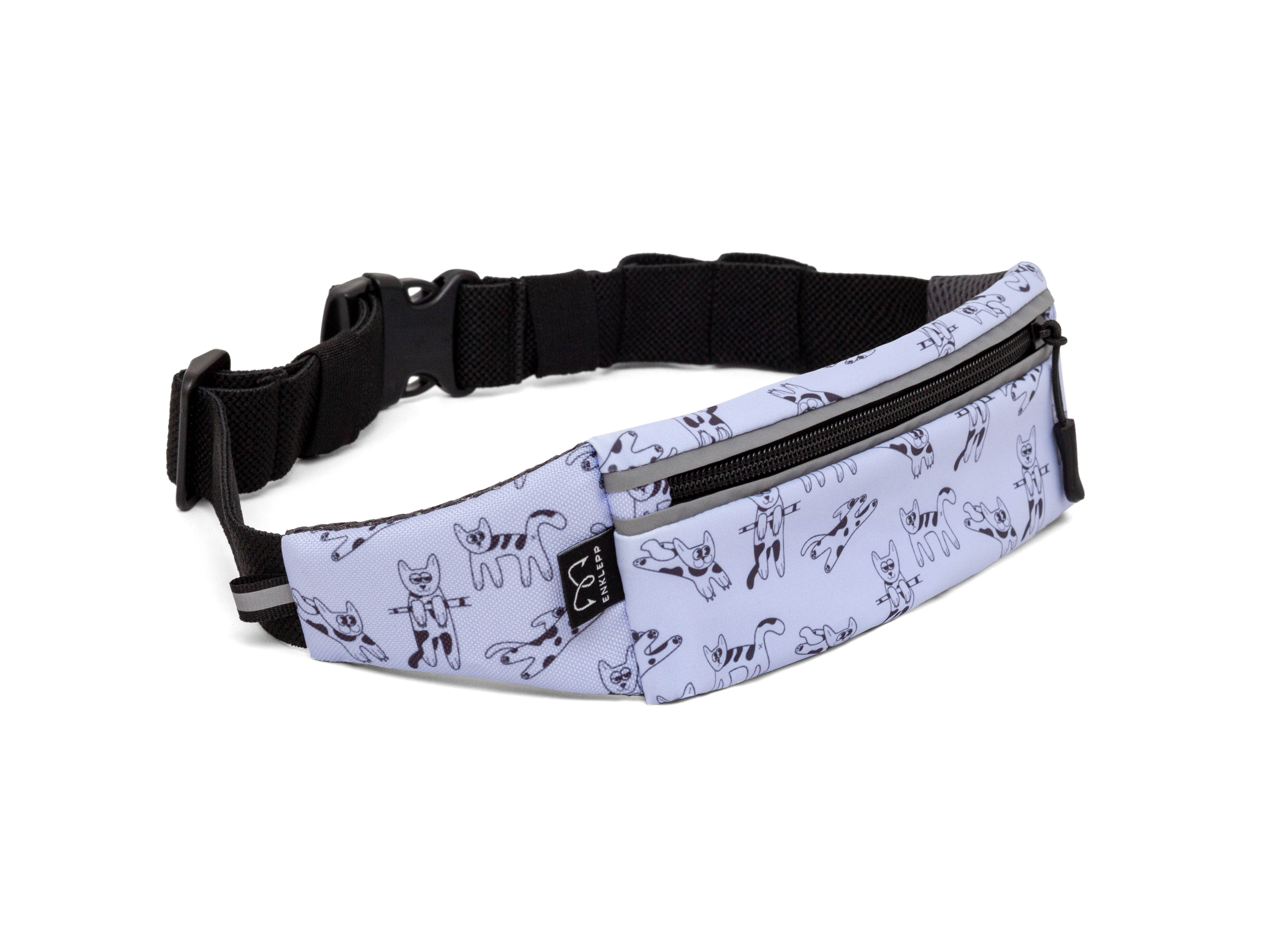 Сумка поясная ENKLEPP Run Belt 365 (серый/голубой)