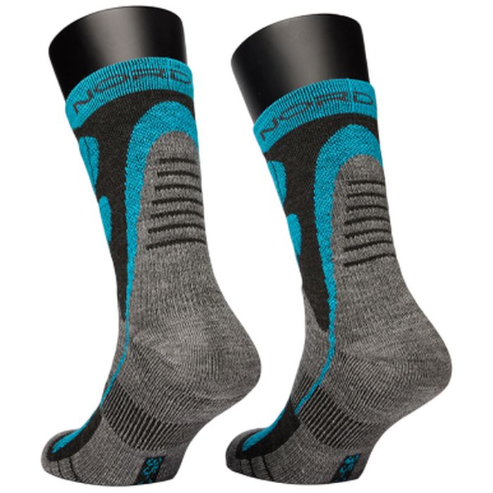 Носки треккинговые NORDSKI Wool (черный/голубой)