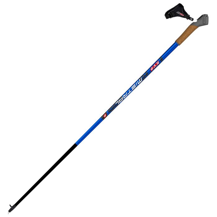 Палки для скандин. ходьбы KV+ (22W02) Mistral Clip max 135 cm (Карбон 50%) (черный/синий)