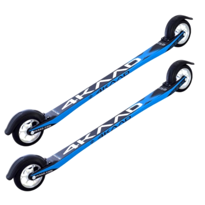 Лыжероллеры 4KAAD Коньковые Carbon V10 (100/med/slow/630мм) (голубой)