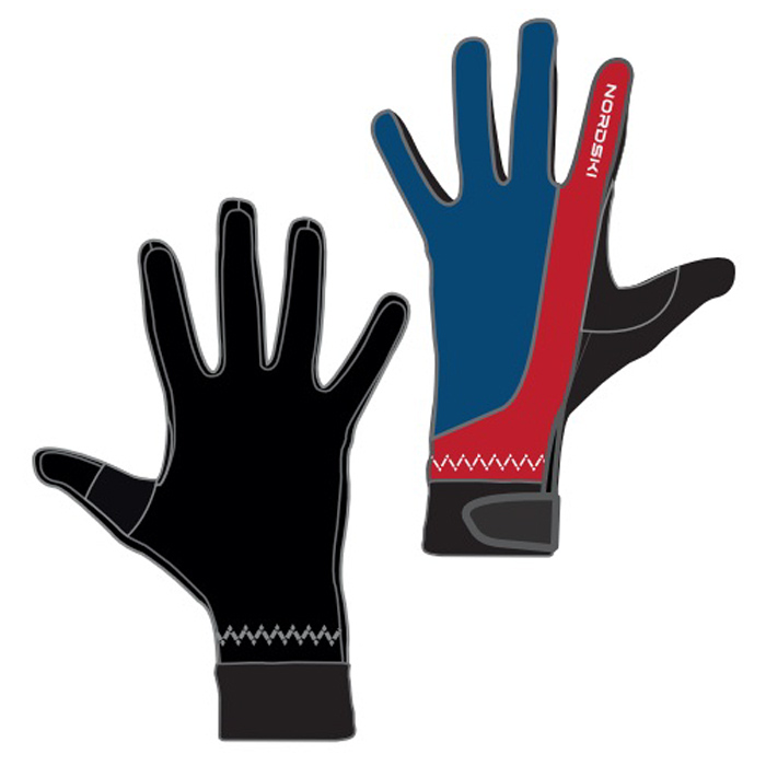 Перчатки лыжные NORDSKI Racing WS Jr. (синий/красный)