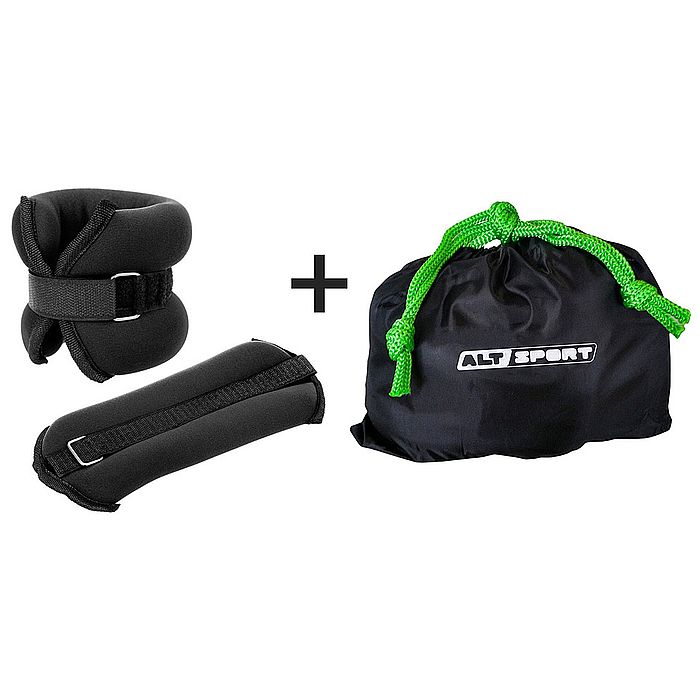 Утяжелитель SPORTEX "ALT Sport" (2х0,5 кг) (нейлон, в сумке), наполн. - металлич. стружка (черный)