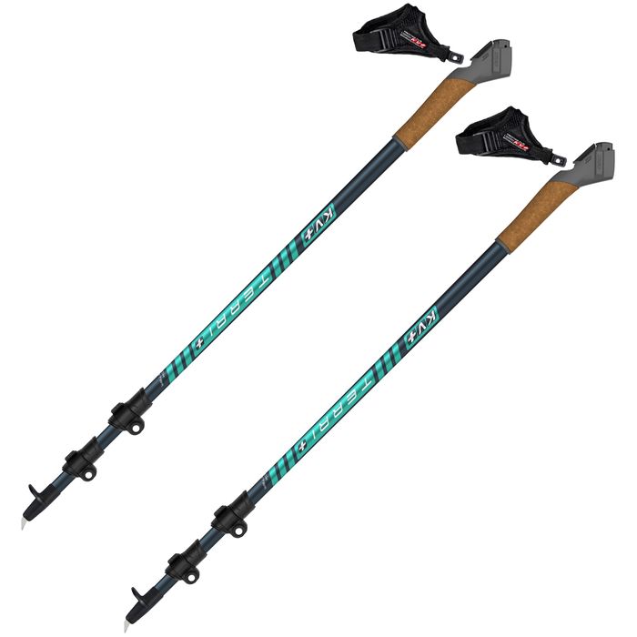 Палки для скандин. ходьбы KV+ (22W03) Terri (Карбон 80%+Стекло 20%) (черный/бирюзовый)