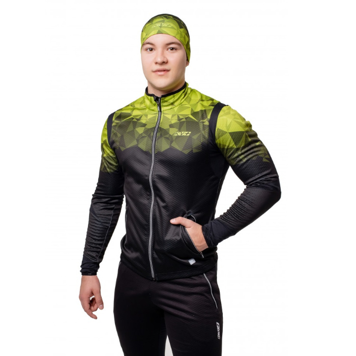Куртка разминочная KV+ Tornado Jacket (черный/зеленый)