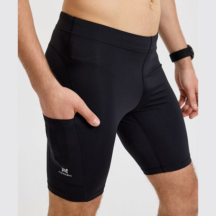 Шорты обтягивающие для бега NORDSKI Run 2.0 (черный)