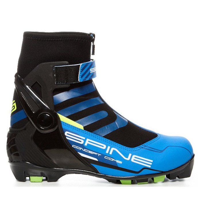 Лыжные ботинки SPINE NNN Combi (268M) (синий/черный/салатовый)