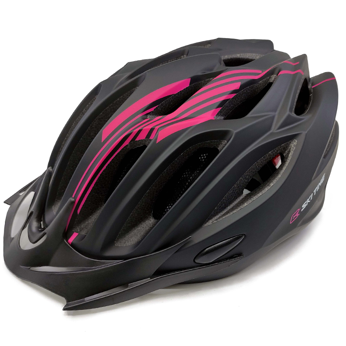 Шлем для лыжероллеров SKI TIME Roller Ski (черный/розовый)