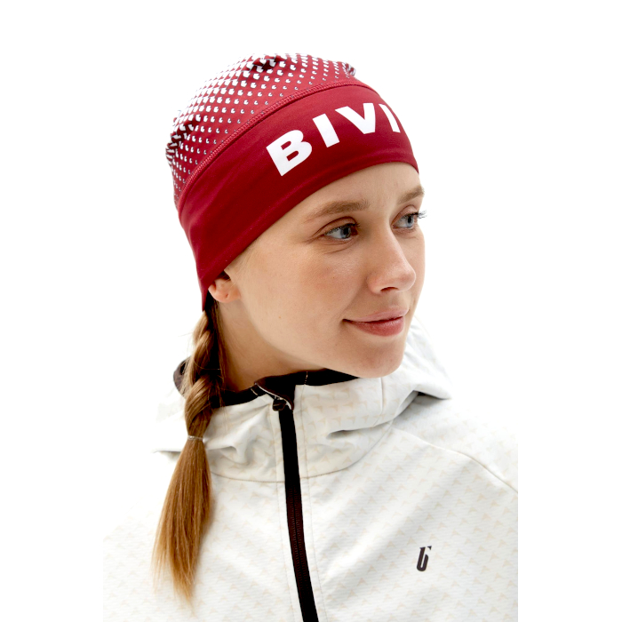 Шапка гоночная BIVIUM Энергия 2.0 (бордовый/белый)