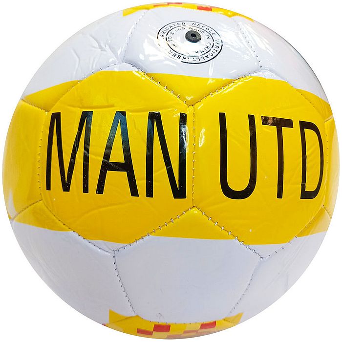Мяч футбольный MEIK Man Utd (PVC 1,6 мм, 315 гр., маш. сш.) (желтый/белый)