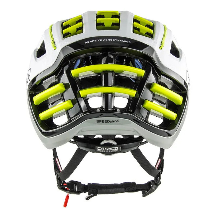 Шлем для велосипеда CASCO SPEEDairo 2 (с визором) (белый/зеленый)