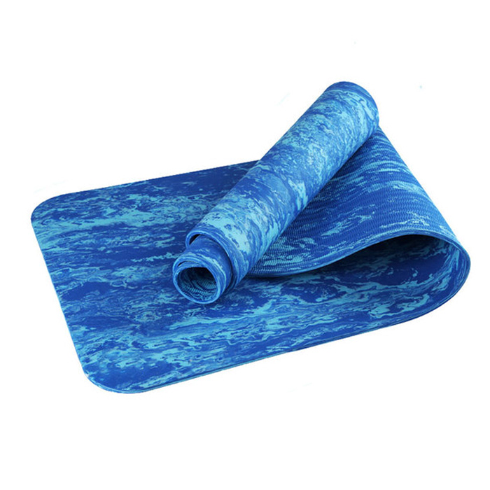 Коврик для йоги SPORTEX (ТПЕ 183х61х0,6 см) (синий)