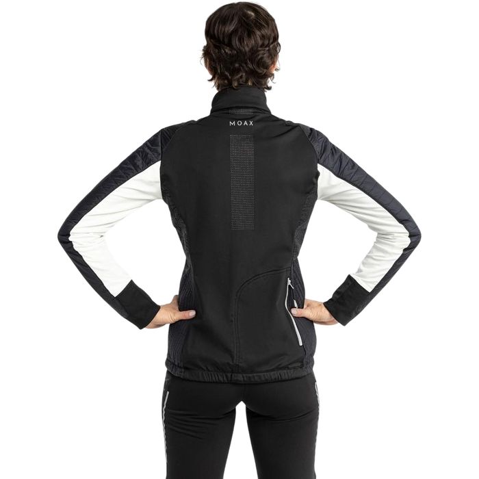 Куртка разминочная женская MOAX Tauri PRO Hybrid (черный/белый)