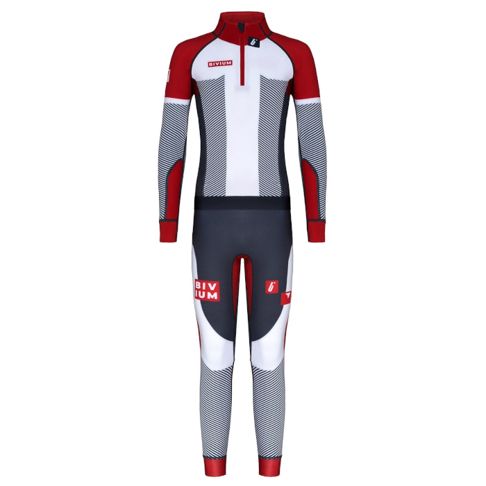 Костюм гоночный детский BIVIUM Энергия (белый/темно-серый)