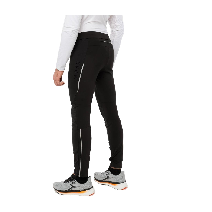 Брюки разминочные MOAX Tauri softshell zip (черный)