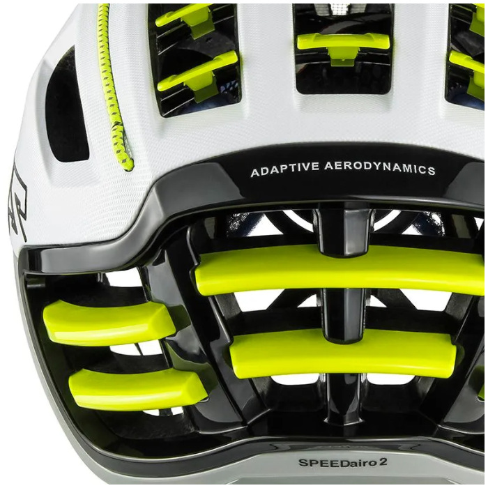 Шлем для велосипеда CASCO SPEEDairo 2 (с визором) (белый/зеленый)