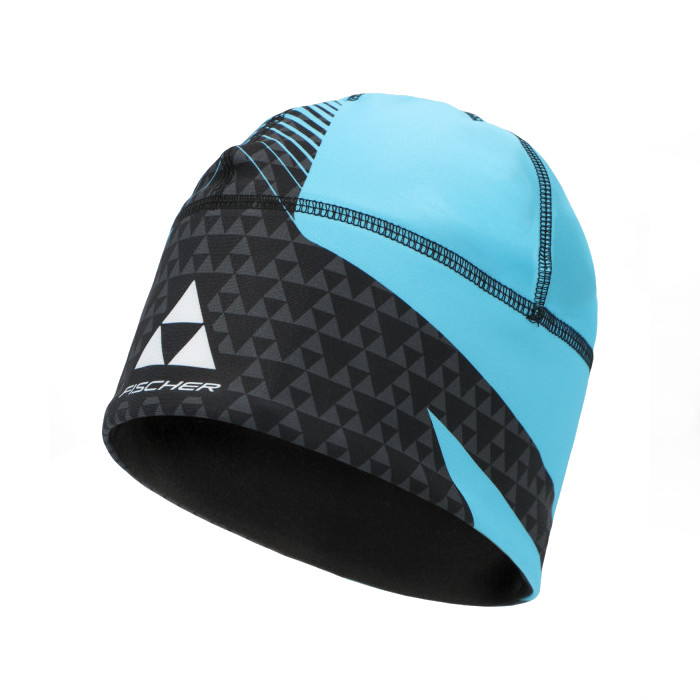 Шапка лыжная FISCHER Race (черный/голубой)