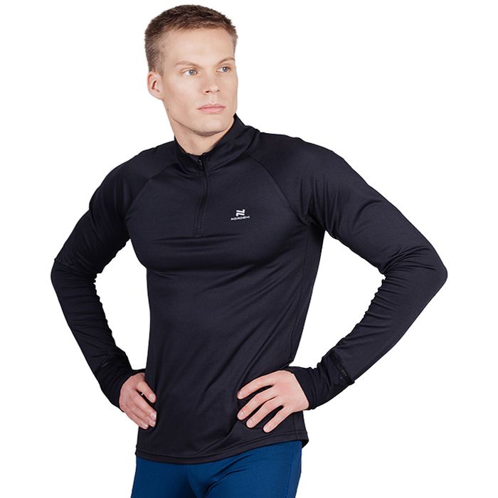 Лонгслив для бега NORDSKI Pro Hand (черный)