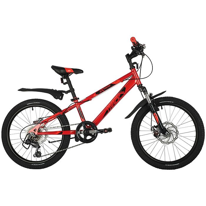 Велосипед NOVATRACK Extreme 20", Steel, Disc Brakes, 6-Speed (красный) (2021)