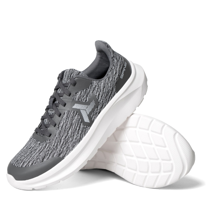 Кроссовки беговые SPINE Lite (серый меланж/белый)