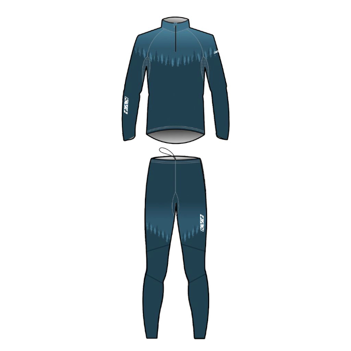 Комбинезон раздельный KV+ Tornado 2 Pieces Suit (серо-голубой)