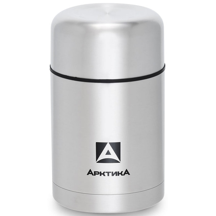 Термос Арктика с супершироким горлом с чехлом 0,75 л (металл)