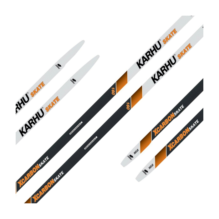 Лыжи беговые KARHU X Carbon Skate Jr (черный/белый)