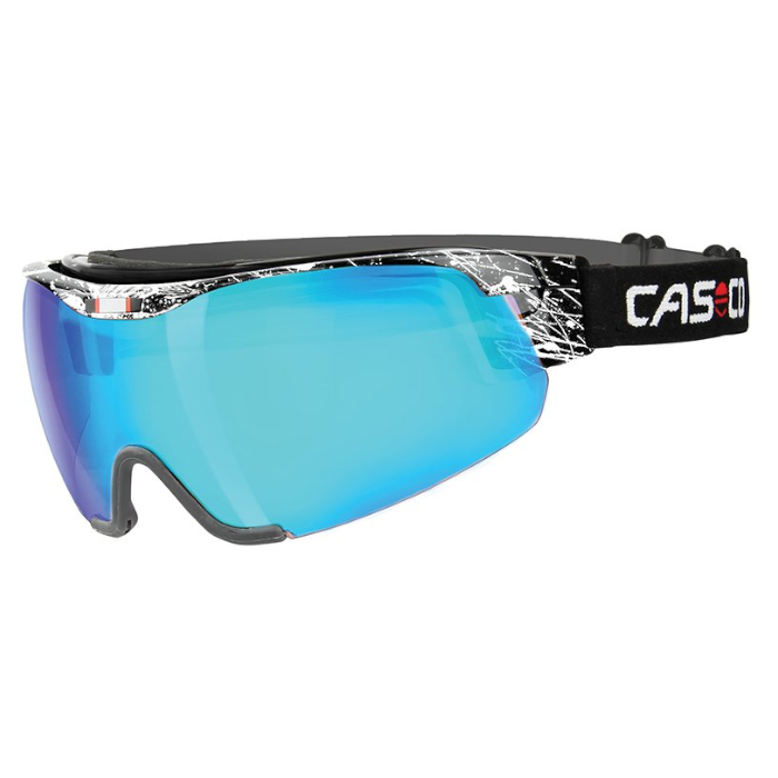 Визоры CASCO SpiritCarbonic Splatter (US:M) с подъемной линзой (черный/синий)