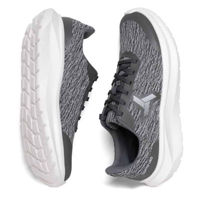 Кроссовки беговые SPINE Lite (серый меланж/белый)