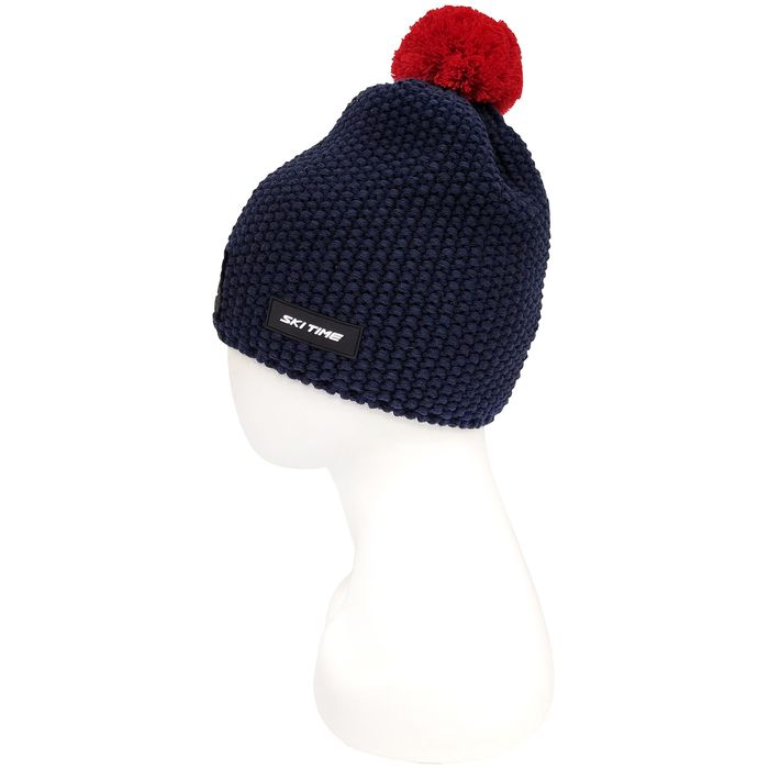 Шапка вязаная SKI TIME Warm (синий)
