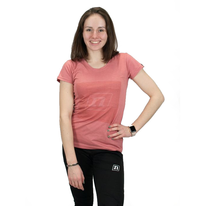 Футболка для бега женская NONAME Logo (розовый)