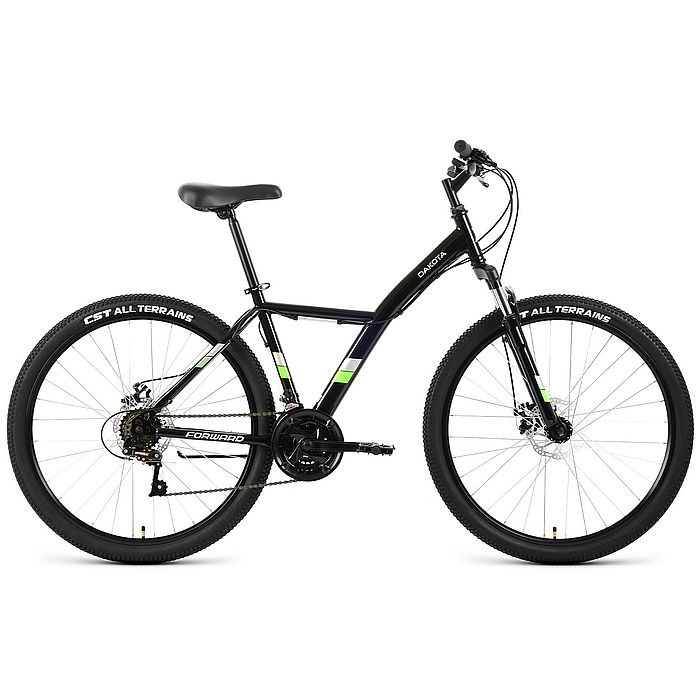 Велосипед FORWARD Dakota 27,5 2.0 D (черный/зеленый) (2022)