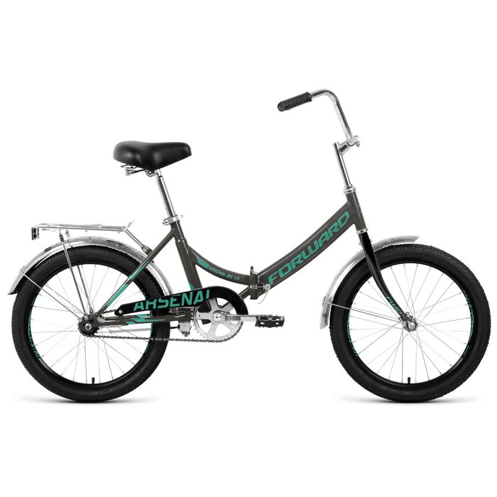 Велосипед FORWARD Arsenal 20 1.0 (серый/бирюзовый) (2020)