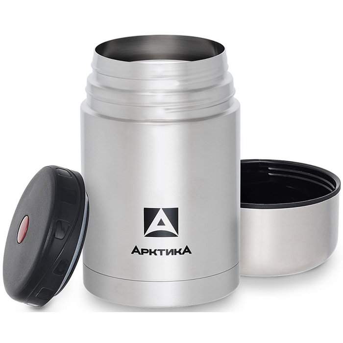 Термос Арктика с супершироким горлом с чехлом 0,75 л (металл)