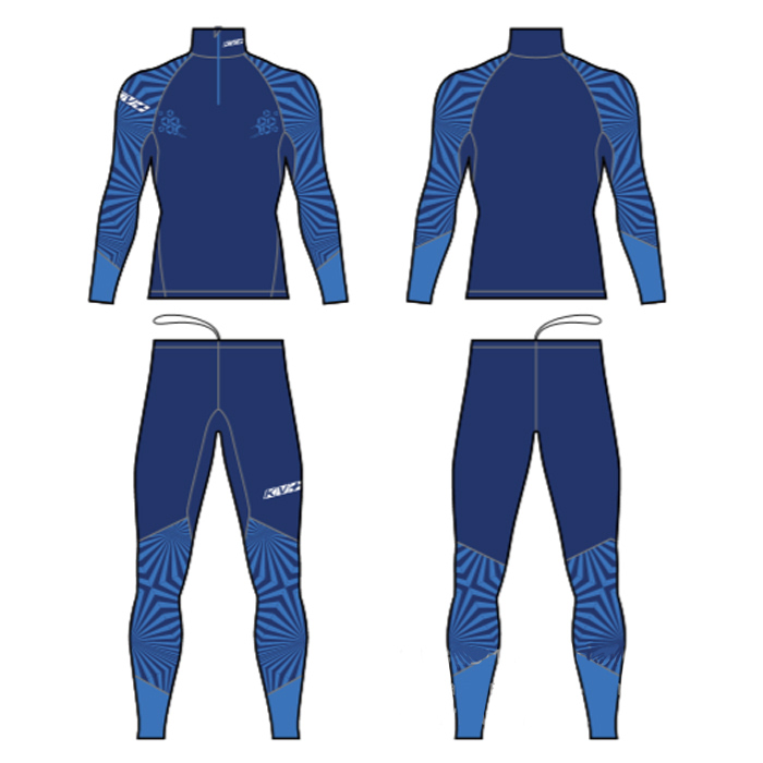 Комбинезон раздельный KV+ Lahti Two Pieces Suit (Lycra) (голубой)