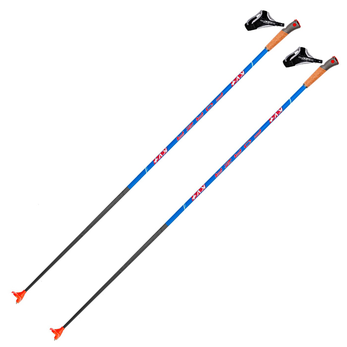Лыжные палки KV+ (22P016B) Forza Clip (Карбон 100%) (голубой)