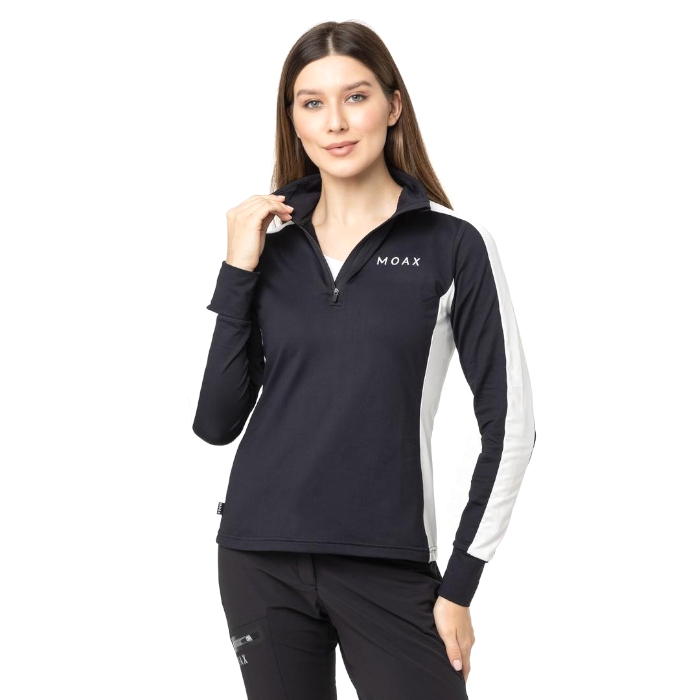 Термобелье женское (верх) MOAX Uhta 1/2 с молнией (черный)