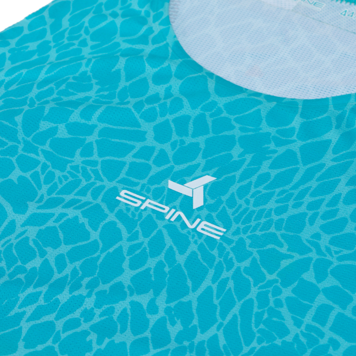 Майка для бега женская SPINE Running (зеленый/голубой)
