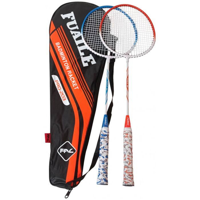 Набор для бадминтона SPORTEX "Fuaile Pro-203" (2 ракетки + чехол) (синий/красный)