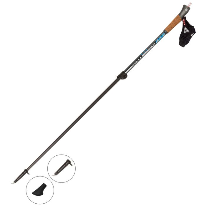 Палки для скандин. ходьбы KV+ (23W04CL) Maestro-L (телескопич, max 140 см) (Карбон 80%) (черный)