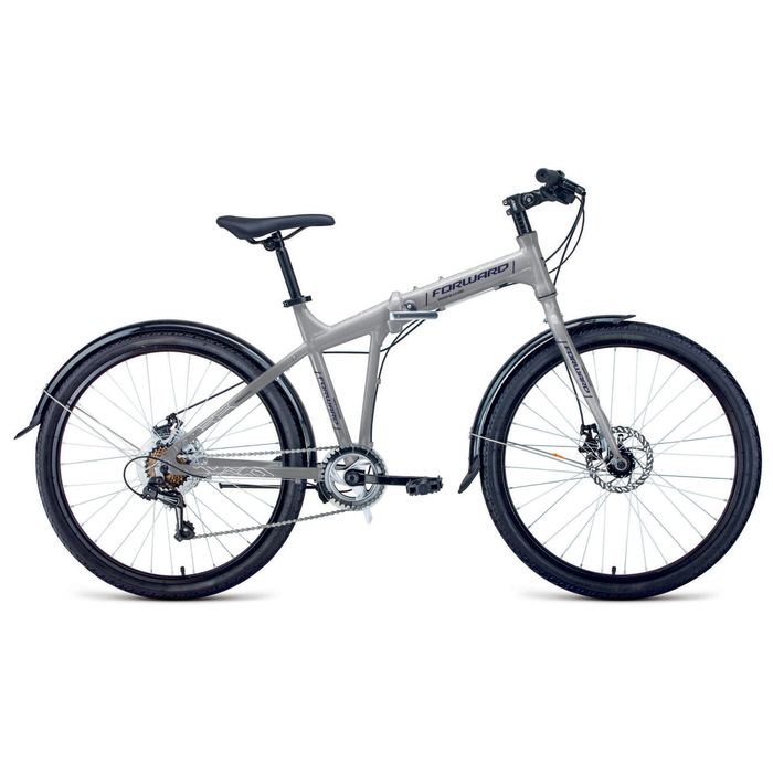Велосипед FORWARD Tracer 26 2.0 disc (серый/синий) (2020)